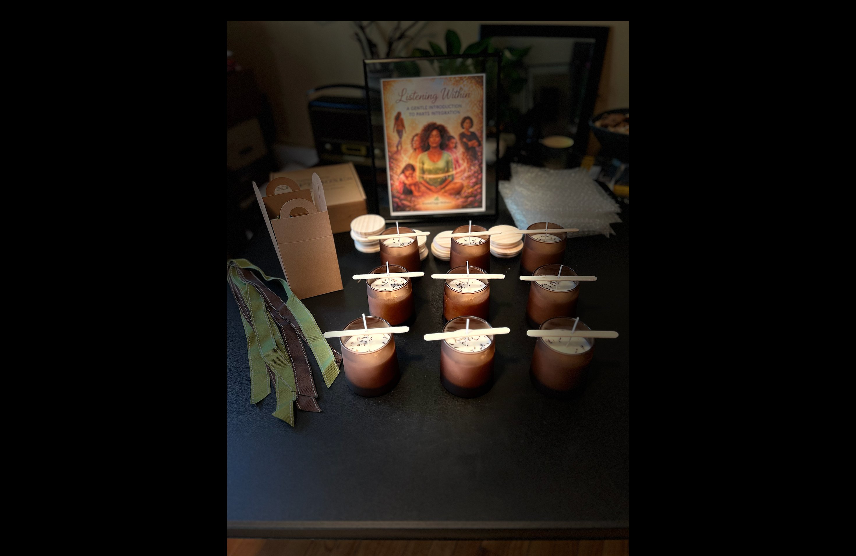 Listening Within — candles and preparation