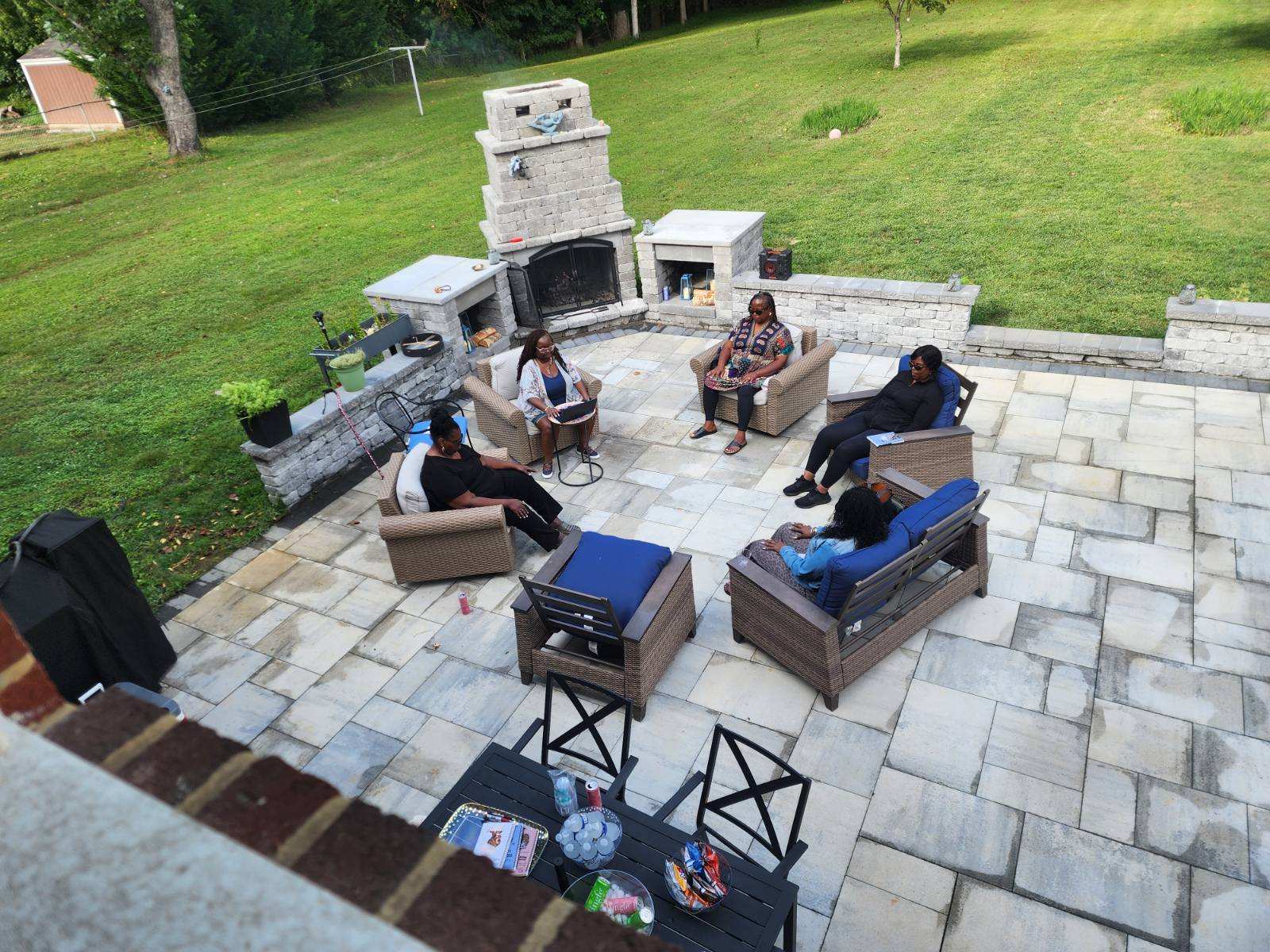 Sage Sunday — circle gathering overhead view